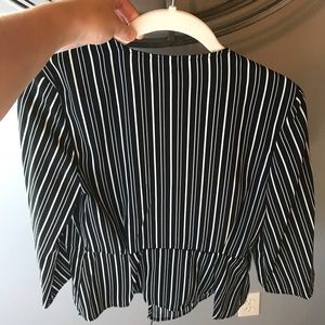 Black and White striped blouse